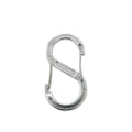 Aluminium-S-Haken mit Sicherheitsverschluss, 80 x 40 mm, silberfarben, 10 Stück