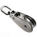 Edelstahlrolle 32 mm mit drehbarem Drehgelenk 