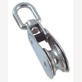 Edelstahlrolle 50 mm mit drehbarem Wirbelauge