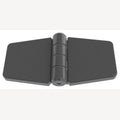 Scharnier mit Deckel, Kunststoff 79x41mm schwarz, 4 Stück
