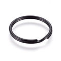 Schlüsselanhänger schwarz 20mm 10 Stück