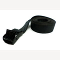 Zurrgurt 25 mm schwarz 2 Meter mit schwarzem Klemmverschluss